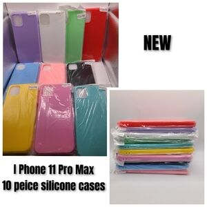 10 pcs IPHONE 11 pro max silicone cases